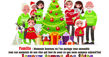 Aperçu de la carte : « Famille : Moments heureux où l'on partage tous ensemble ces moments de nos vies... »