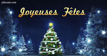 Aperçu de la carte : « Partage, joie et sérénité pour les fêtes... »