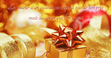 Aperçu de la carte : « La valeur d'un cadeau ne dépend pas de son prix... »
