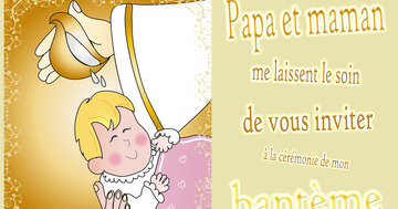 Aperçu de la carte : « Papa et maman me laissent le soin de vous inviter... »