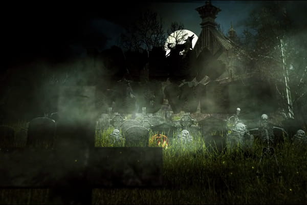 Carte Halloween Cimetière