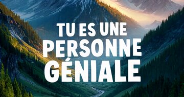 Aperçu de la carte : tu es une personne géniale