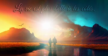 Aperçu de la carte : La vie est plus belle à tes côtés.