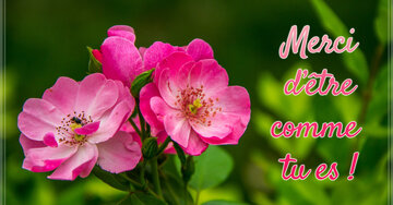 Aperçu de la carte : Merci d'être comme tu es !