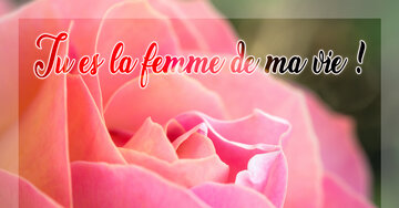 Aperçu de la carte : Tu es la femme de ma vie !
