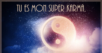 Aperçu de la carte : Tu es mon super karma.