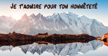 Aperçu de la carte : Je t'admire pour ton honnêteté