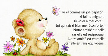 Aperçu de la carte : « Tu es comme un joli papillon, si joli, si mignon... »