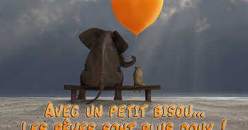 Aperçu de la carte : Avec un petit bisou...
Les rêves sont plus doux !