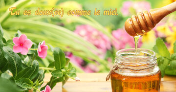 Aperçu de la carte : Tu es doux(ce) comme le miel.