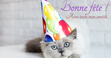 Aperçu de la carte : Bonne fête ! Avec toute mon amitié.