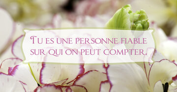 Aperçu de la carte : Tu es une personne fiable
sur qui on peut compter.