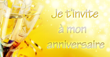 Aperçu de la carte : Je t'invite à mon anniversaire