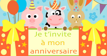 Aperçu de la carte : Je t'invite à mon anniversaire