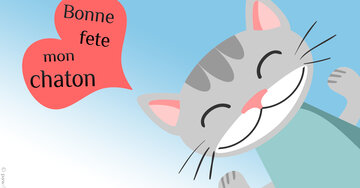 Aperçu de la carte : Bonne fête mon chaton
