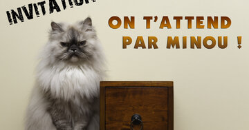 Aperçu de la carte : On t'attend par minou !