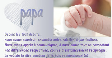 Aperçu de la carte : « Depuis les tout débuts, nous avons construit ensemble notre relation si particulière... »