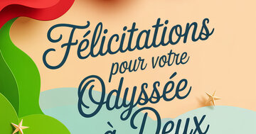 Aperçu de la carte : Félicitations pour votre Odyssée à Deux