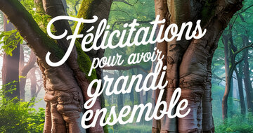 Aperçu de la carte : Félicitations pour avoir grandi ensemble