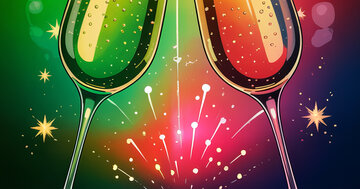 Aperçu de la carte : Félicitations pour ces années pétillantes de bonheur