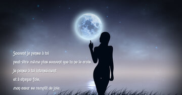 Aperçu de la carte : « Souvent je pense à toi, peut-être même plus souvent que tu ne le crois... »