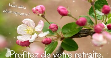 Aperçu de la carte : Profitez de votre retraite. Vous allez nous manquer !