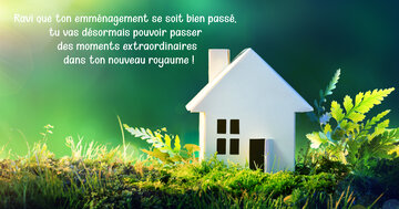 Aperçu de la carte : « Ravi que ton emménagement se soit bien passé, tu vas passer des moments... »