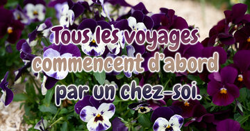 Aperçu de la carte : Tous les voyages commencent d'abord par un chez-soi.