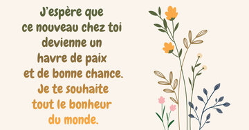 Aperçu de la carte : « J'espère que ce nouveau chez toi devienne un havre de paix et de bonne chance... »