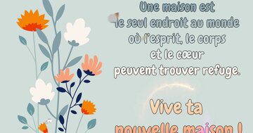 Aperçu de la carte : « Une maison est le seul endroit où l'esprit, le corps et le cœur trouvent refuge... »