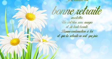 Aperçu de la carte : « Je te souhaite une bonne retraite ensoleillée, un ciel bleu... »