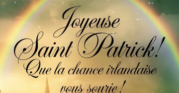 Aperçu de la carte : Joyeuse Saint Patrick! Que la chance irlandaise vous sourie!
