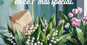 Aperçu de la carte : Porte-Bonheur et Bougies en ce 1er mai spécial.