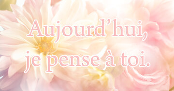 Aperçu de la carte : Aujourd'hui,
je pense à toi.