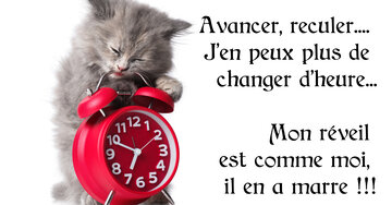 Aperçu de la carte : « Avancer, reculer.... J'en peux plus de changer d'heure... »