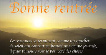 Aperçu de la carte : « Les vacances se terminent comme un coucher de soleil qui conclut en beauté... »
