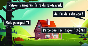 Aperçu de la carte : « Patron, j'aimerais faire du télétravail... Parce que t'es maçon ! »...