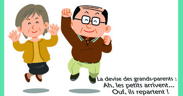 Aperçu de la carte : « La devise des grands-parents : Ah, les petits arrivent... »...