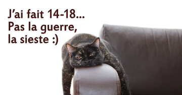 Aperçu de la carte : J'ai fait 14-18...
Pas la guerre,
la sieste :)