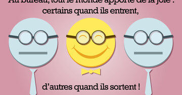 Aperçu de la carte : « Au bureau, tout le monde apporte de la joie... »