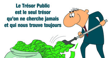 Aperçu de la carte : « Le Trésor Public est le seul trésor qu'on ne cherche jamais... »