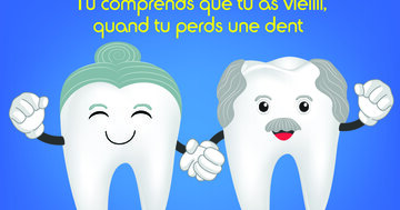 Aperçu de la carte : « Tu comprends que tu as vieilli... la petite souris te laisse un devis... »