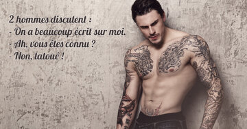 Aperçu de la carte : « On a beaucoup écrit sur moi... Non, tatoué ! »...