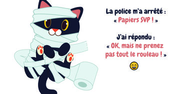 Aperçu de la carte : « Papiers SVP ! — OK, mais ne prenez pas tout le rouleau ! »...