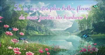 Aperçu de la carte : « Tu es une des plus belles fleurs de mon jardin... »