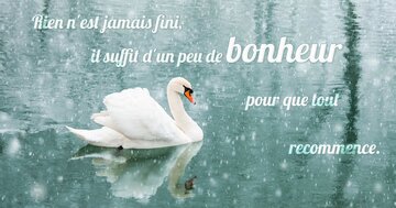 Aperçu de la carte : « Rien n'est jamais fini, il suffit d'un peu de bonheur... »