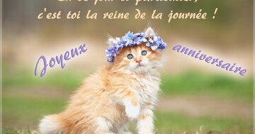 Aperçu de la carte : « En ce jour si particulier, c'est toi la reine de la journée... »