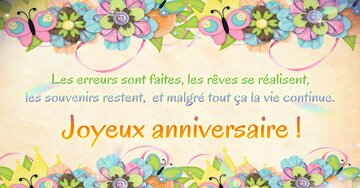 Aperçu de la carte : « Les erreurs sont faites, les rêves se réalisent... »