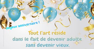 Aperçu de la carte : « Devenir adulte sans devenir vieux... »