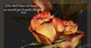 Aperçu de la carte : « Une âme heureuse ne ressent pas le poids des ans... »